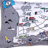 25" White Jersey Shore Daylight Skyline Lumbar Decorative Pillow - Homeroots - Flyclothing LLC