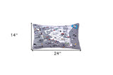 25" White Jersey Shore Daylight Skyline Lumbar Decorative Pillow - Homeroots - Flyclothing LLC