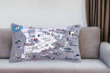 25" White Jersey Shore Daylight Skyline Lumbar Decorative Pillow - Homeroots - Flyclothing LLC
