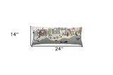25" White Tulsa Daylight Skyline Lumbar Decorative Pillow - Homeroots - Flyclothing LLC