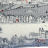 35" White Amsterdam Daylight Skyline Lumbar Decorative Pillow - Homeroots - Flyclothing LLC