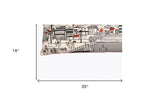 35" White Annapolis Daylight Skyline Lumbar Decorative Pillow - Homeroots - Flyclothing LLC