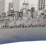 35" White Atlanta Daylight Skyline Lumbar Decorative Pillow - Homeroots - Flyclothing LLC