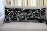 35" Black Aspen Nighttime Skyline Lumbar Decorative Pillow - Homeroots