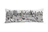 35" White Austin Daylight Skyline Lumbar Decorative Pillow - Homeroots - Flyclothing LLC