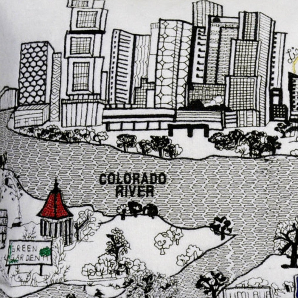 35" White Austin Daylight Skyline Lumbar Decorative Pillow - Homeroots - Flyclothing LLC