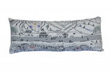 35" White Breckenridge Daylight Skyline Lumbar Decorative Pillow - Homeroots