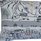 35" White Breckenridge Daylight Skyline Lumbar Decorative Pillow - Homeroots - Flyclothing LLC