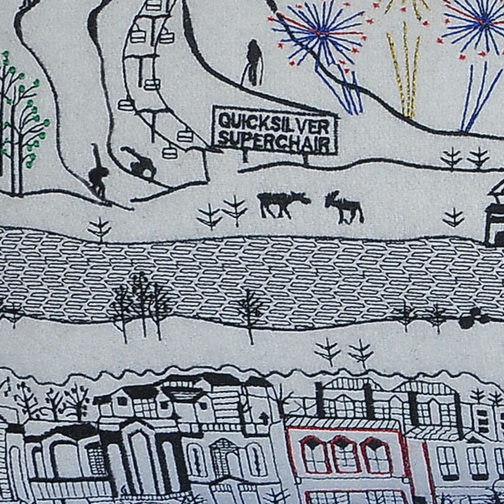 35" White Breckenridge Daylight Skyline Lumbar Decorative Pillow - Homeroots - Flyclothing LLC