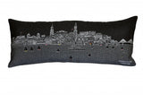 35" Black Charleston Nighttime Skyline Lumbar Decorative Pillow - Homeroots - Flyclothing LLC