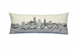 35" White Cleveland Daylight Skyline Lumbar Decorative Pillow - Homeroots - Flyclothing LLC