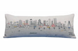 35" White Dallas Daylight Skyline Lumbar Decorative Pillow - Homeroots