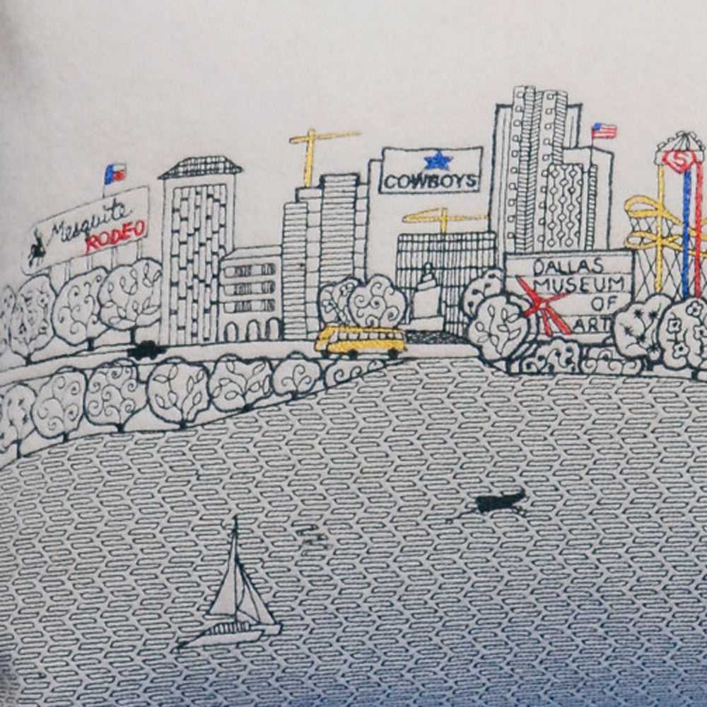 35" White Dallas Daylight Skyline Lumbar Decorative Pillow - Homeroots - Flyclothing LLC