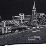 35" Black Frankfurt Nighttime Skyline Lumbar Decorative Pillow - Homeroots - Flyclothing LLC
