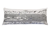 35" White Homer Spit Daylight Skyline Lumbar Decorative Pillow - Homeroots - Flyclothing LLC