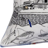 35" White Homer Spit Daylight Skyline Lumbar Decorative Pillow - Homeroots - Flyclothing LLC