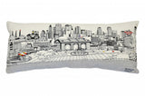 35" White Kansas City Daylight Skyline Lumbar Decorative Pillow - Homeroots - Flyclothing LLC