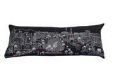 35" Black as Vegas Nighttime Skyline Lumbar Decorative Pillow - Homeroots