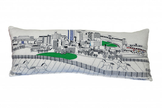 14" X 35" Cream Wool Lumbar Throw Pillow