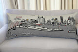 35" White Memphis Daylight Skyline Lumbar Decorative Pillow - Homeroots - Flyclothing LLC