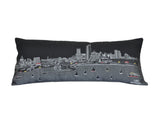 35" Black Milwaukee Nighttime Skyline Lumbar Decorative Pillow - Homeroots - Flyclothing LLC