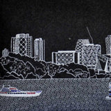 35" Black Minneapolis Nighttime Skyline Lumbar Decorative Pillow - Homeroots - Flyclothing LLC