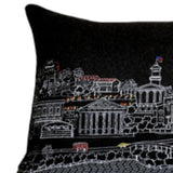 35" Black Nashville Nighttime Skyline Lumbar Decorative Pillow - Homeroots