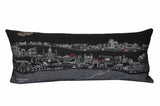 35" Black New Orleans Nighttime Skyline Lumbar Decorative Pillow - Homeroots - Flyclothing LLC