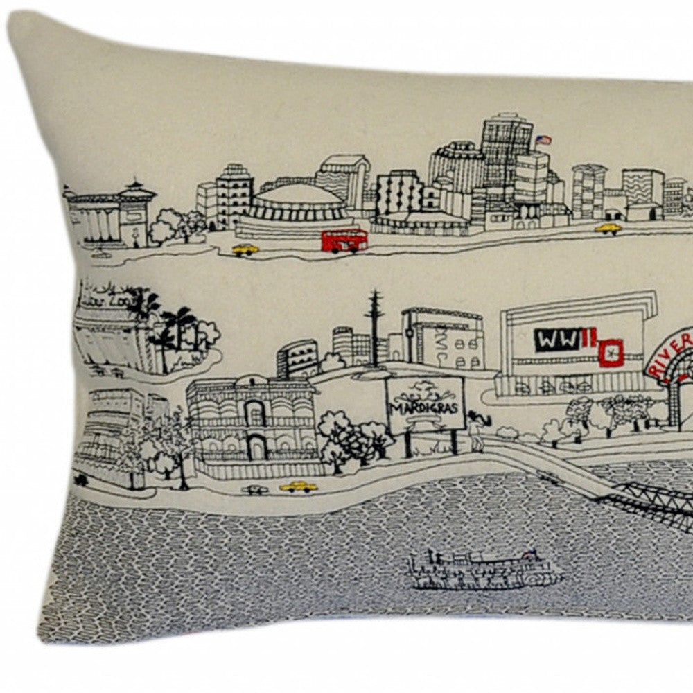 14" X 35" Cream Wool Lumbar Throw Pillow - Homeroots - Flyclothing LLC