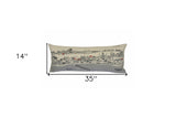 14" X 35" Cream Wool Lumbar Throw Pillow - Homeroots - Flyclothing LLC