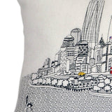 35" White NYC Daylight Skyline Lumbar Decorative Pillow - Homeroots