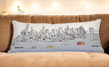 35" White NYC Daylight Skyline Lumbar Decorative Pillow - Homeroots - Flyclothing LLC