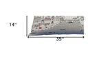 35" White Paris Daylight Skyline Lumbar Decorative Pillow - Homeroots - Flyclothing LLC