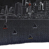 35" Black Portland Nighttime Skyline Lumbar Decorative Pillow - Homeroots - Flyclothing LLC