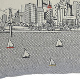 35" White Portland Daylight Skyline Lumbar Decorative Pillow - Homeroots