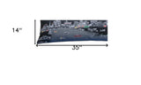 35" Black Rome Nighttime Skyline Lumbar Decorative Pillow - Homeroots - Flyclothing LLC