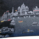 35" Black Rome Nighttime Skyline Lumbar Decorative Pillow - Homeroots - Flyclothing LLC