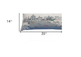 35" White Rome Daylight Skyline Lumbar Decorative Pillow - Homeroots - Flyclothing LLC