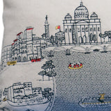 35" White Rome Daylight Skyline Lumbar Decorative Pillow - Homeroots - Flyclothing LLC