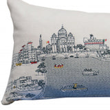 35" White Rome Daylight Skyline Lumbar Decorative Pillow - Homeroots - Flyclothing LLC