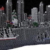 35" Black San Diego Nighttime Skyline Lumbar Decorative Pillow - Homeroots - Flyclothing LLC