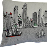 35" White San Diego Daylight Skyline Lumbar Decorative Pillow - Homeroots - Flyclothing LLC