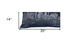 35" Black San Francisco Nighttime Skyline Lumbar Decorative Pillow - Homeroots - Flyclothing LLC