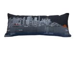 35" Black San Francisco Nighttime Skyline Lumbar Decorative Pillow - Homeroots - Flyclothing LLC