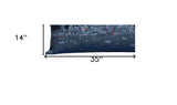 35" Black Seattle Nighttime Skyline Lumbar Decorative Pillow - Homeroots - Flyclothing LLC