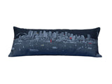 35" Black Seattle Nighttime Skyline Lumbar Decorative Pillow - Homeroots - Flyclothing LLC