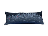 35" Black Seattle Nighttime Skyline Lumbar Decorative Pillow - Homeroots - Flyclothing LLC