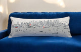 35" White Seattle Daylight Skyline Lumbar Decorative Pillow - Homeroots - Flyclothing LLC