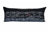 35" Black St Michael's Nighttime Skyline Lumbar Decorative Pillow - Homeroots - Flyclothing LLC