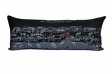 35" Black St Michael's Nighttime Skyline Lumbar Decorative Pillow - Homeroots